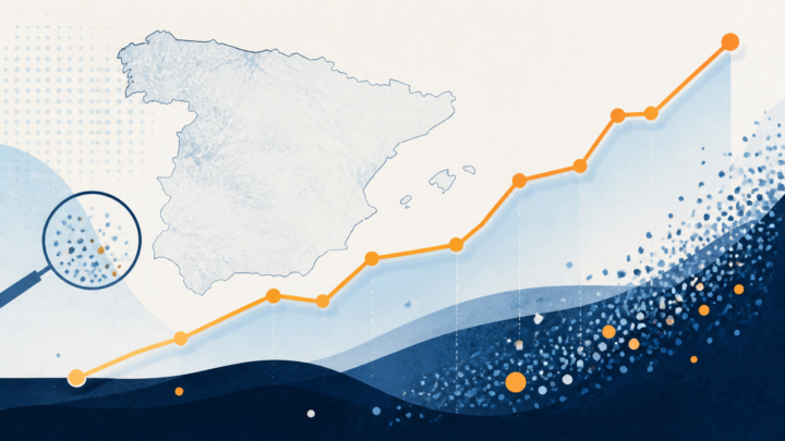 Interés de búsqueda en España representado como una gráfica editorial